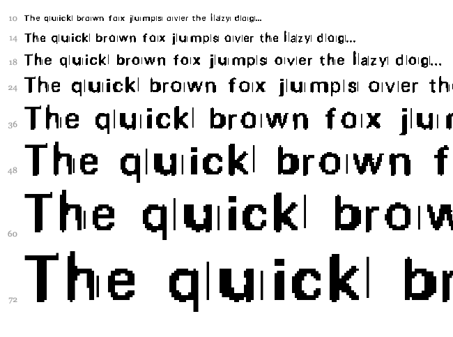 Purge font waterfall
